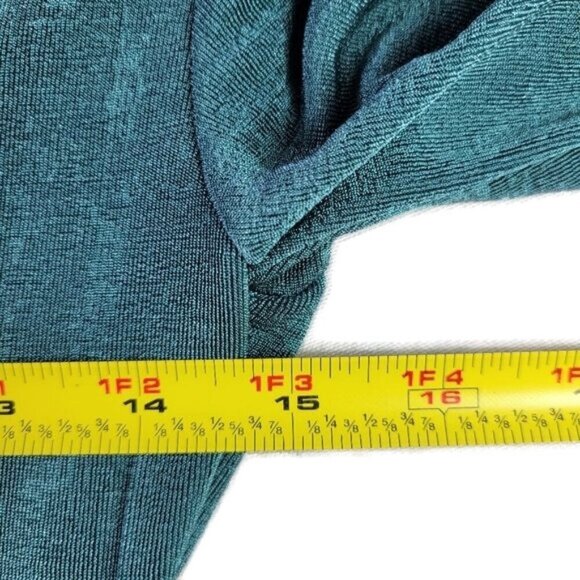 Princess Polly Bodycon Dress Size 4 Green Shimmer Ruching Side Zip Surplice - Picture 8 of 10